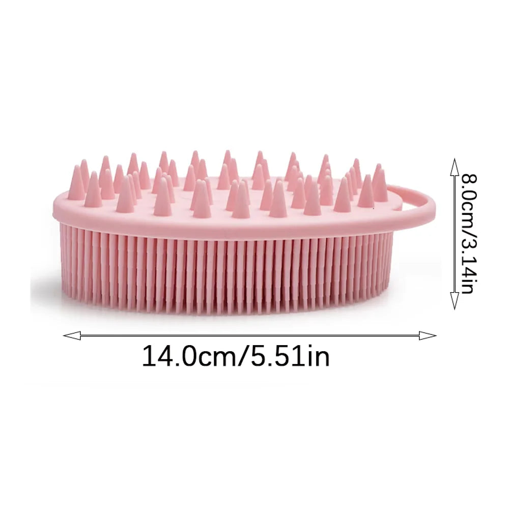 2-in-1 Silicone Shower Brush – Body Scrubber & Scalp Massager Shower Scrub Brush QXL