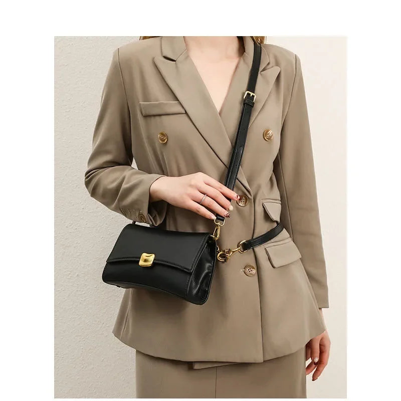Vintage Elegant Ladies Leather Handbag | Luxury Classic Style Ladies Handbag QXL