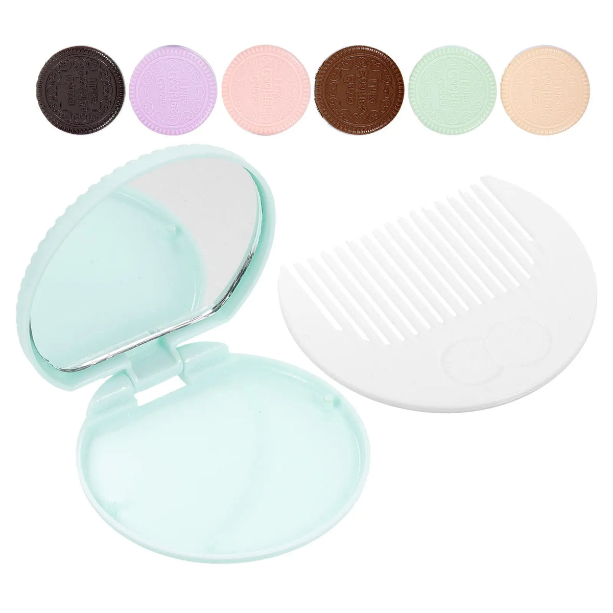 7-Pack Chocolate Cookie Compact Pocket Mirrors | Gift for Women Compact Pocket Mirror QXL