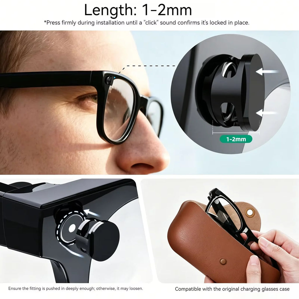 LED Privacy Blocker Cover for Meta Smart Glasses | Camera Shield Smart Glasses Accessory QXL