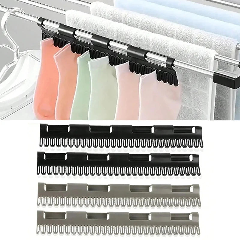 2-Pack Foldable Hanging Rod Sock & Laundry Drying Rack Laundry Drying Rack QXL