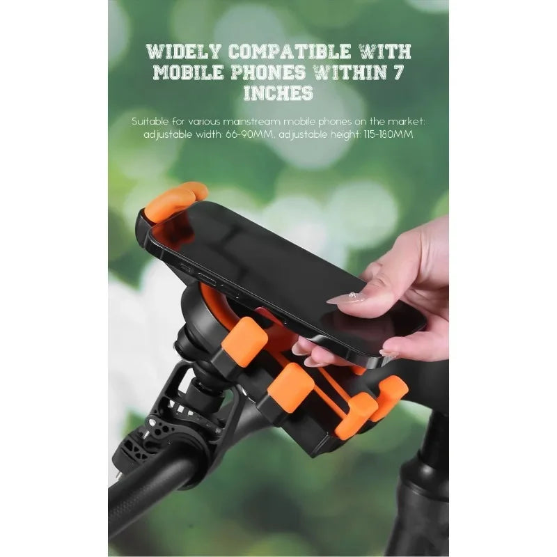 360° Rotatable Bike Phone Holder – Shockproof Universal Mount Bike Phone Mount QXL