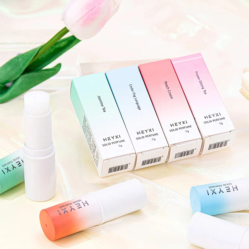 4-Pack Solid Perfume Balm Set | 4 Fresh Travel-Size Scents Solid Perfume Balm QXL 4pcs