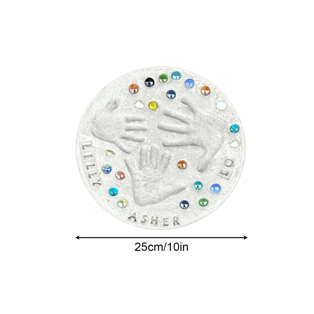 DIY Handprint Stepping Stone Kit with 26 Letter Stamps | Gift DIY Craft Kit QXL