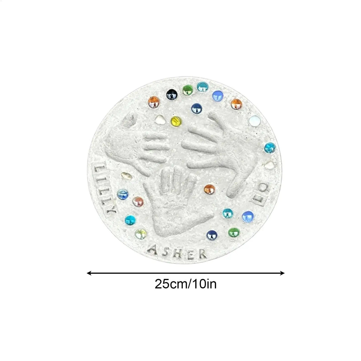DIY Handprint Stepping Stone Kit with 26 Letter Stamps | Gift DIY Craft Kit QXL