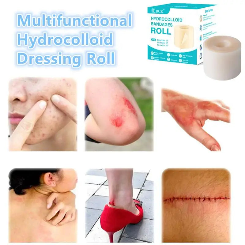 Hydrocolloid Roll Bandage | Self-Adhesive Wound Dressing 5×150cm Wound Dressing Roll QXL