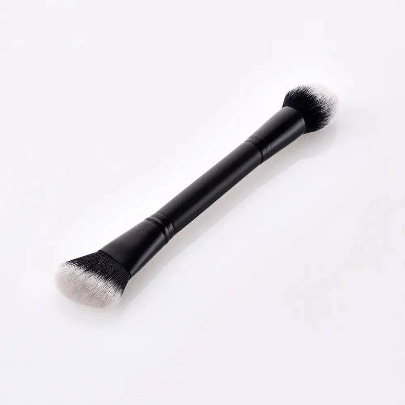 Double-Ended Contour & Repair Makeup Brush | Liquid Cream Powder Makeup Contour Brush QXL