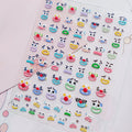 5D Funny Face Nail Art Stickers | Cartoon Expression Decals