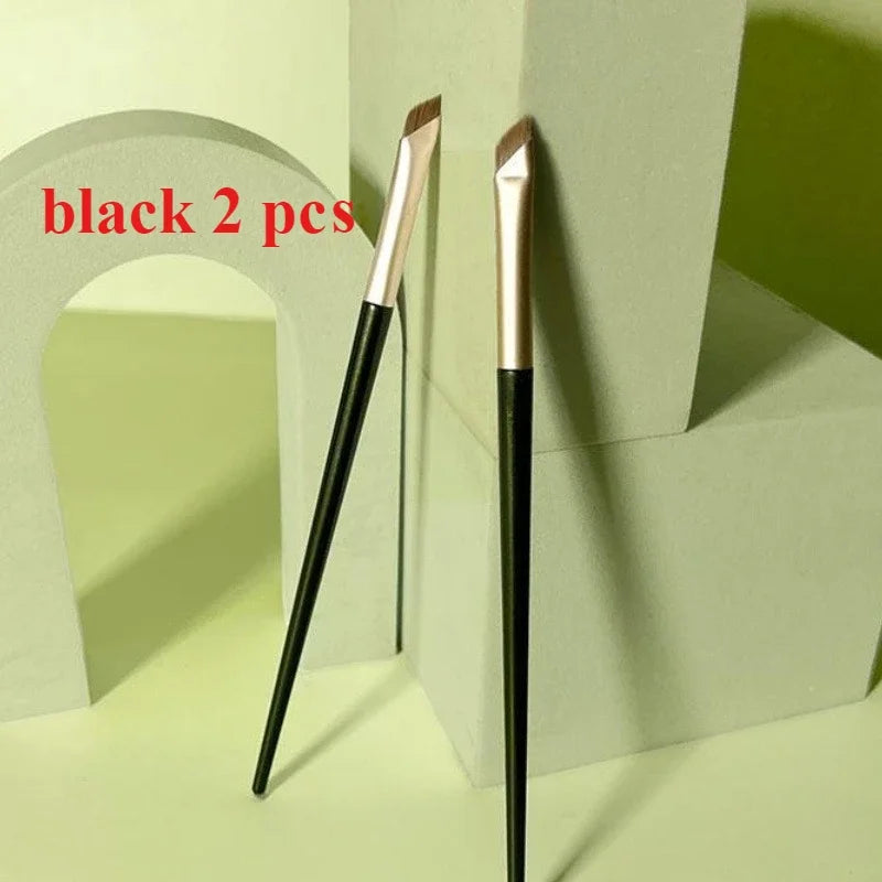 Angled Eyeliner & Eyebrow Brush | Ultra-Thin Beveled 1-3 Pack Angled Makeup Brush QXL A01 2 pcs
