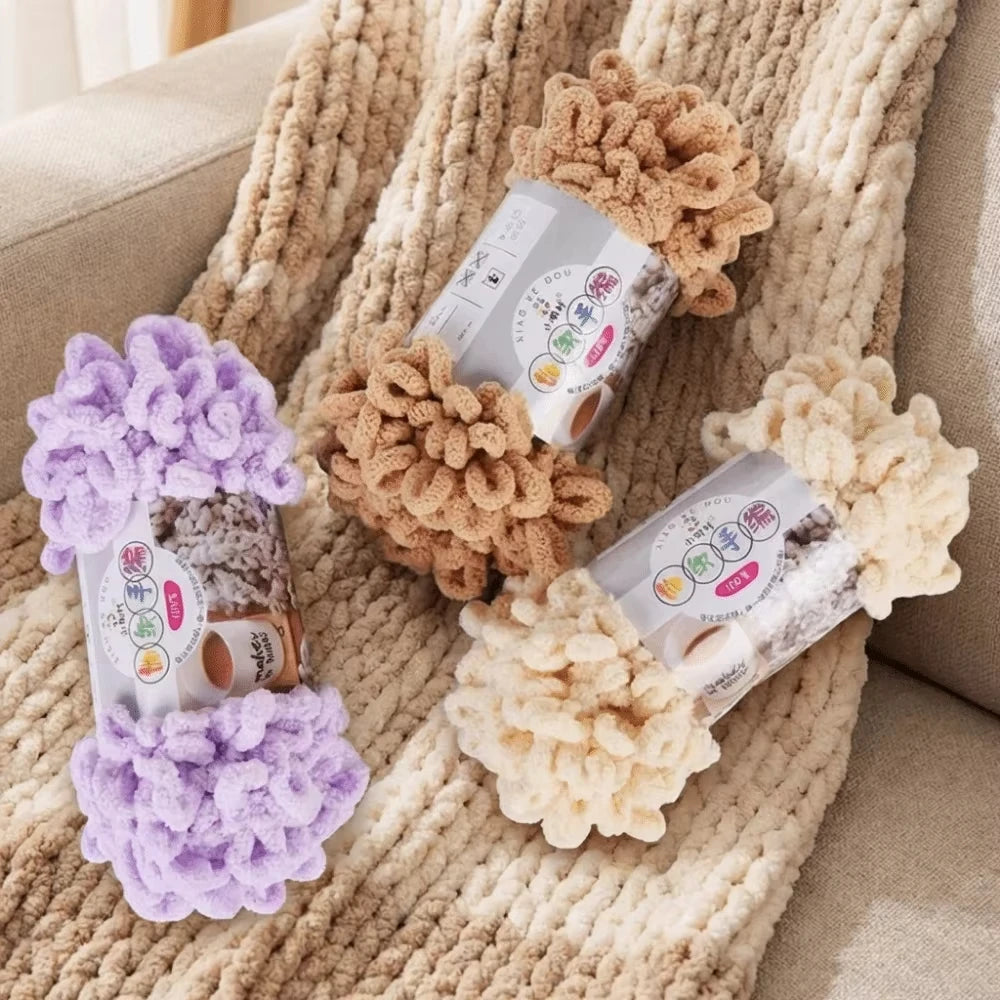 100g Soft Polyester Knitting Yarn | DIY Blankets & Scarves Hand Knitting Yarn QXL