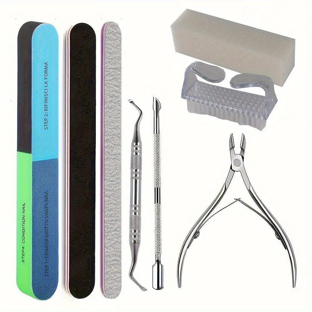 8-Piece Professional Nail Care Kit | Stainless Manicure Set Nail Care Kit QXL