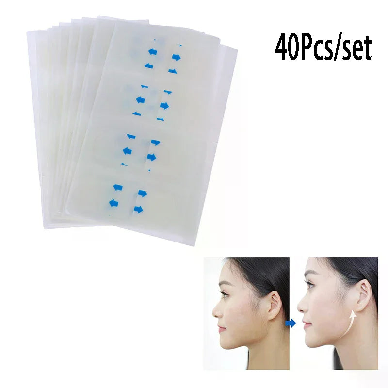 40-Pc Invisible Face Lift Tape | V-Shape Skin Tightening Face Lift Tape QXL