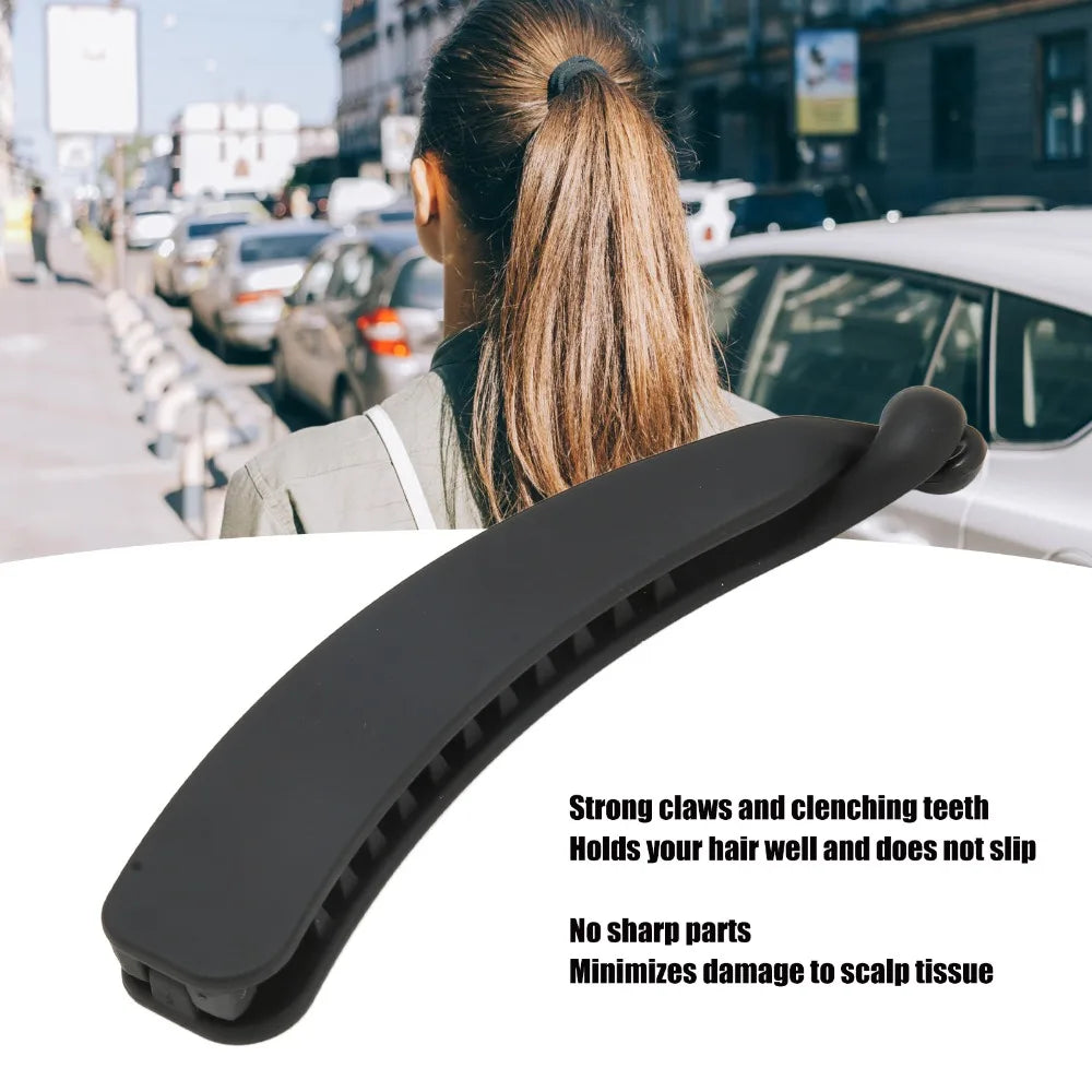 10-Pack Black Banana Hair Clips | Flexible Ponytail Holder Banana Hair Clip QXL