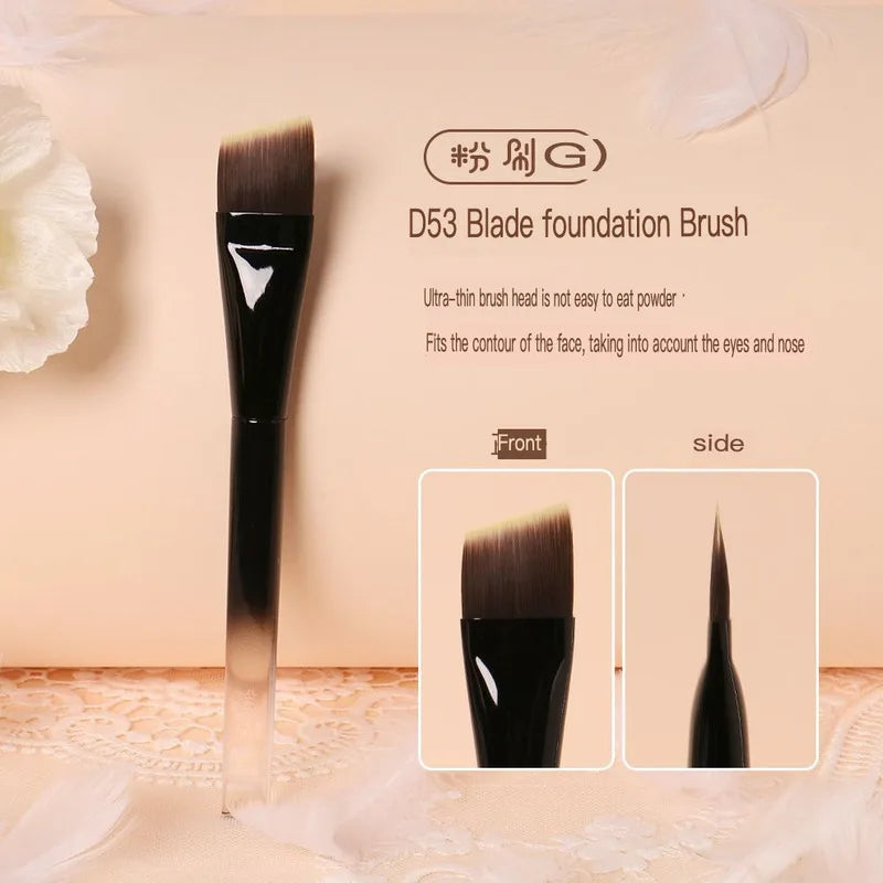 Flat Blade Foundation Brush – Seamless Liquid Makeup Applicator Foundation Makeup Brush QXL