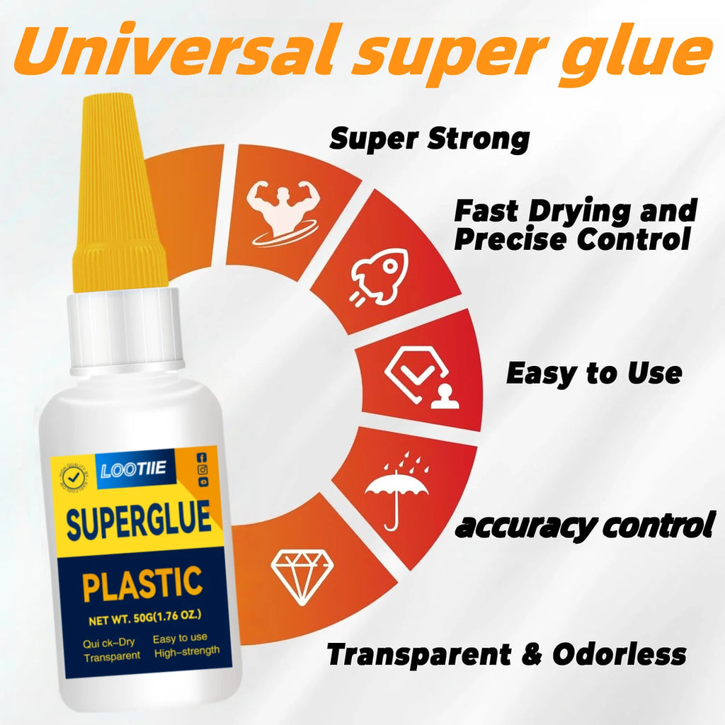 50g Super Glue – Fast-Drying Multi-Purpose Instant Adhesive Instant Adhesive Glue QXL 1pc