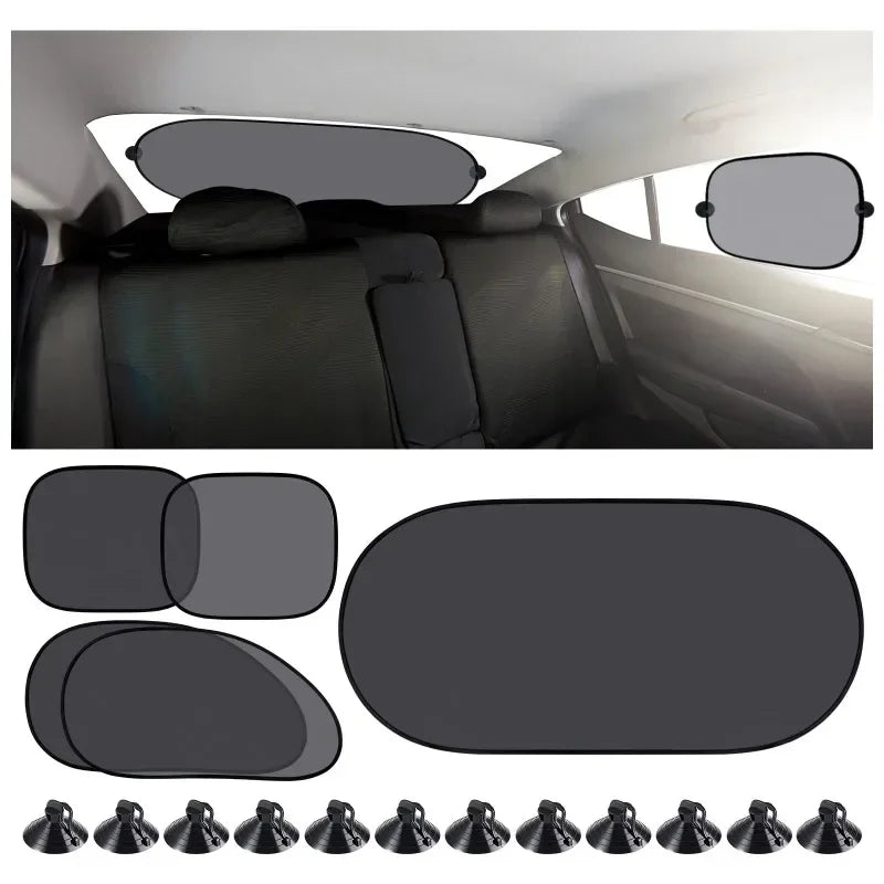 5-Pack Car Window Sunshades with Suction Cups | UV Protection Car Window Sunshade QXL