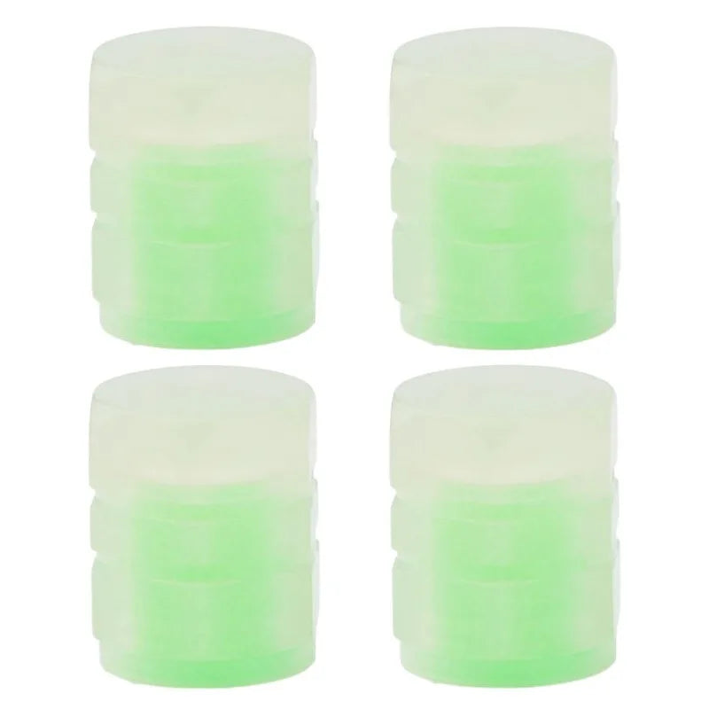 4-Pack Glow-in-the-Dark Tire Valve Caps | Universal Fit Tire Valve Caps QXL