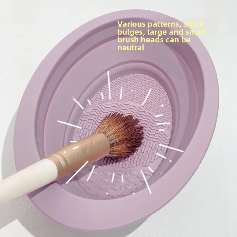 Silicone Makeup Brush Cleaning Bowl | Foldable Wash Box Brush Cleaning Bowl QXL