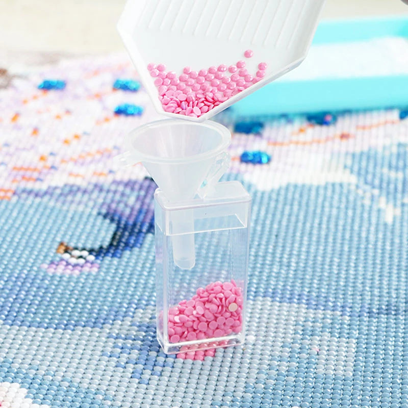 4-Piece Diamond Painting Funnel & Bead Container Set Diamond Painting Accessories QXL