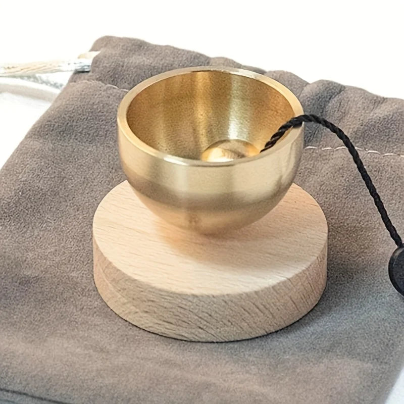 Golden Copper Mini Singing Bowl Set | Yoga & Meditation Gift Singing Bowl Set QXL
