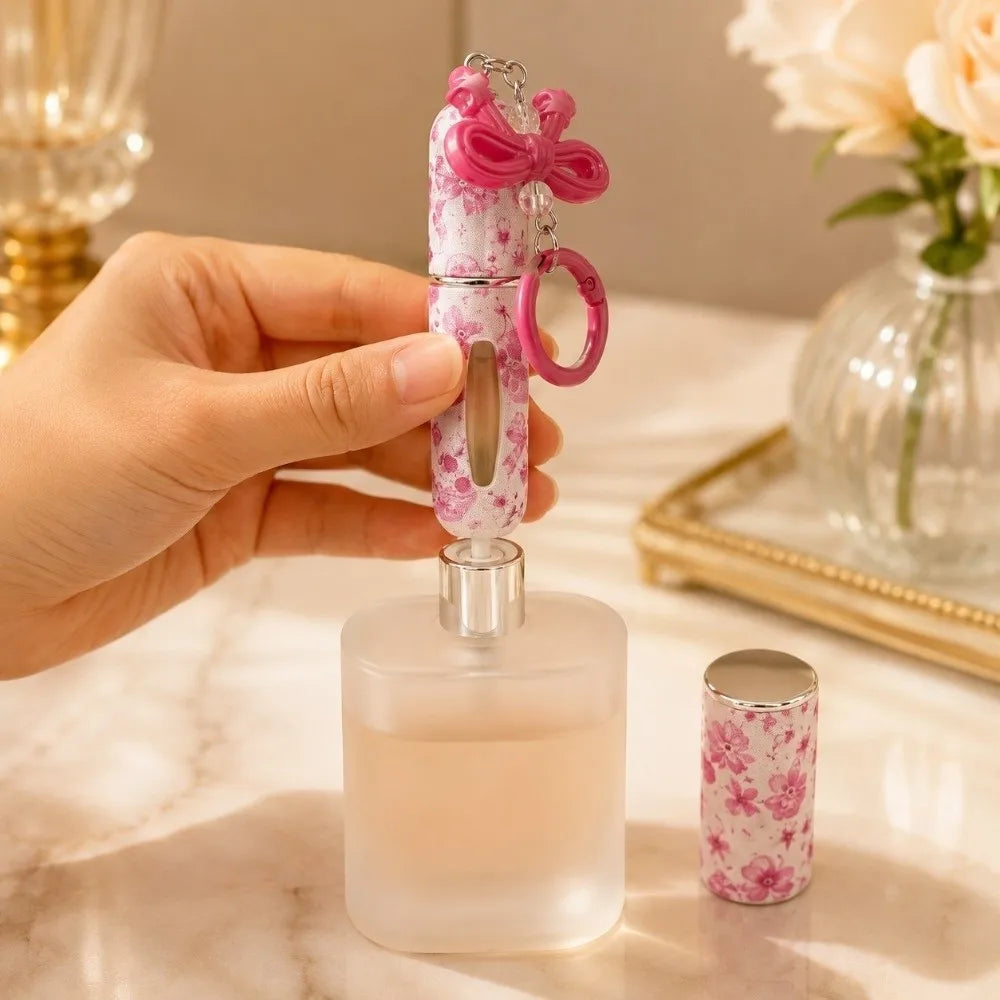 5ml Refillable Mini Perfume Spray Bottle with Key Ring | Travel Perfume Atomizer QXL