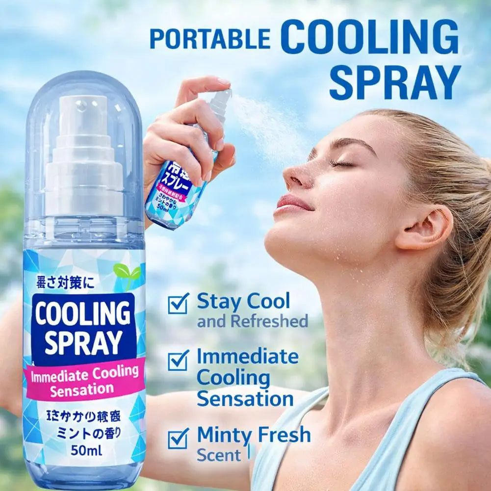 Portable Cooling Spray | Peppermint Mist for Summer & Sports Cooling Body Spray QXL