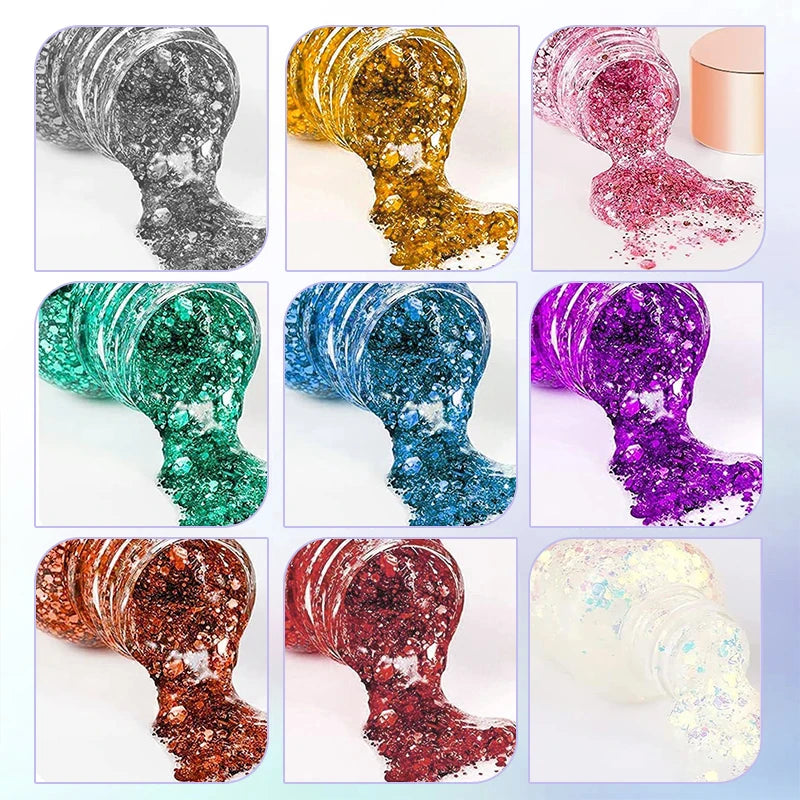 VERONNI Mermaid Sequin Body Glitter Gel | Festival & Party Body Glitter Gel QXL