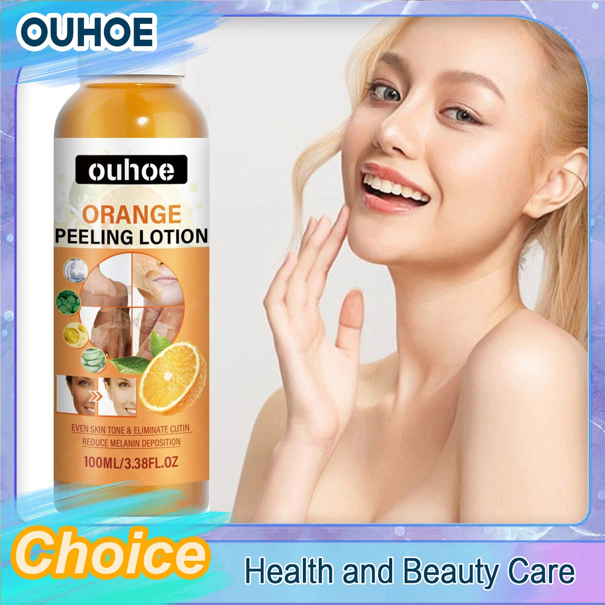 OUHOE Orange Peeling Lotion – Exfoliate & Brighten 100ml Exfoliating Body Lotion QXL