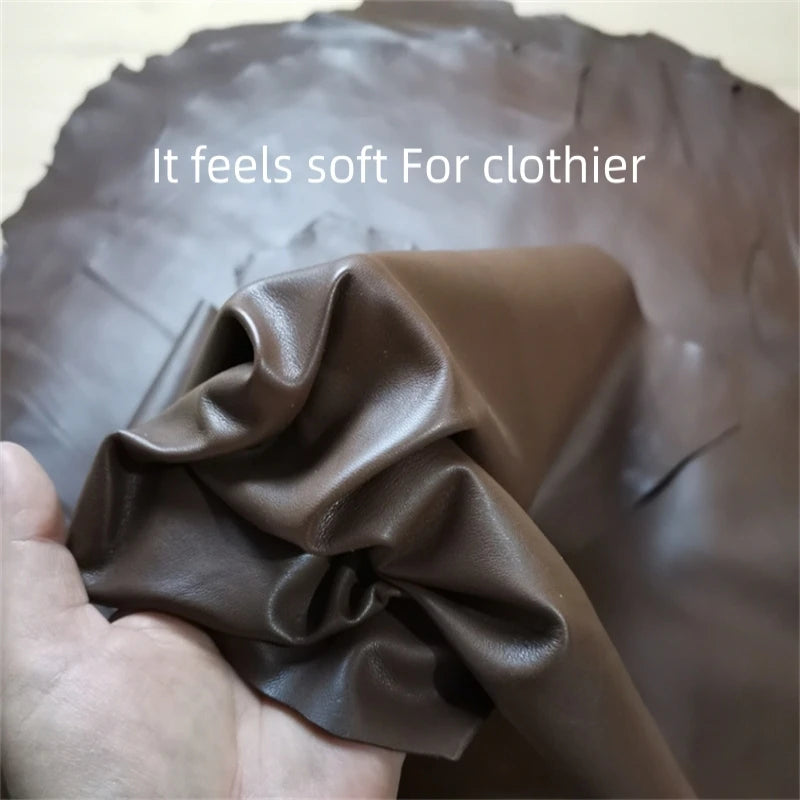 1mm Brown Sheepskin Leather Fabric | Whole Hide DIY Crafts Genuine Leather Hide QXL