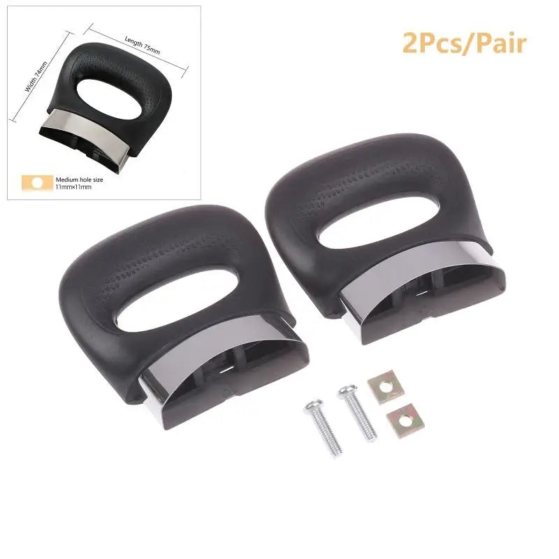 2-Pack Universal Pot Side Handles | Heat-Resistant Black Grip Cookware Handles QXL A3