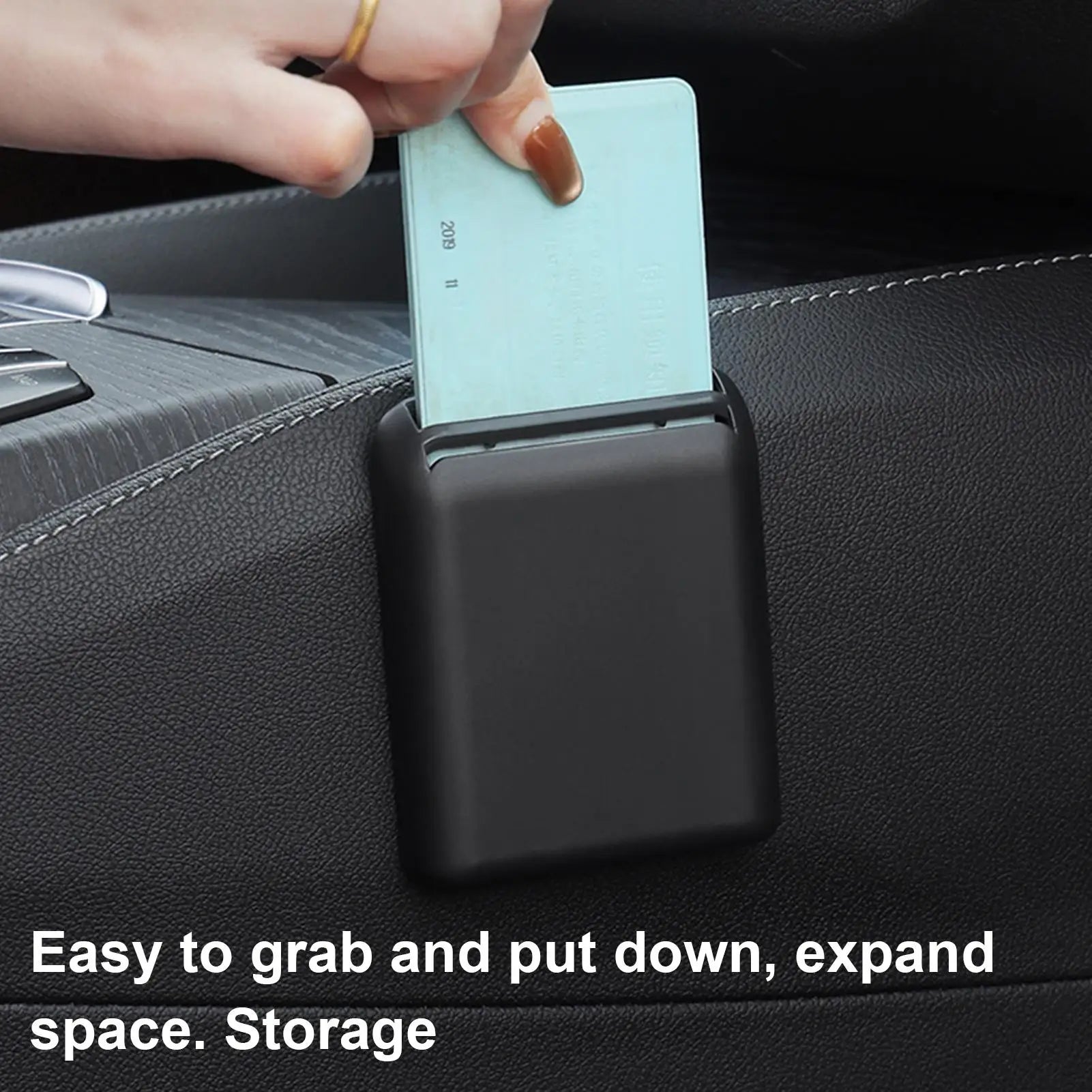 Car Card Holder & Organizer – Adhesive Mount Storage Box Car Card Organizer QXL