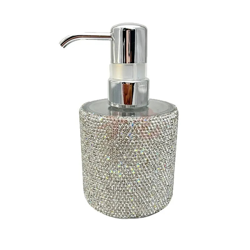Diamond Press Pump Bottle 300ml | Luxury Empty Dispenser Cosmetic Pump Bottle QXL