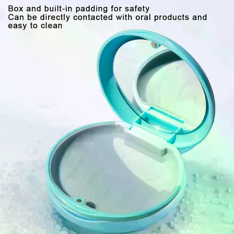 Magnetic Retainer & Denture Storage Case with Mirror Retainer Storage Case QXL