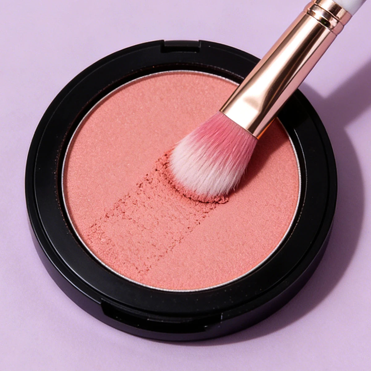 KOSSHOW 3-Pc Marble Makeup Brush Set – Blush, Powder & Contour Makeup Brush Set QXL