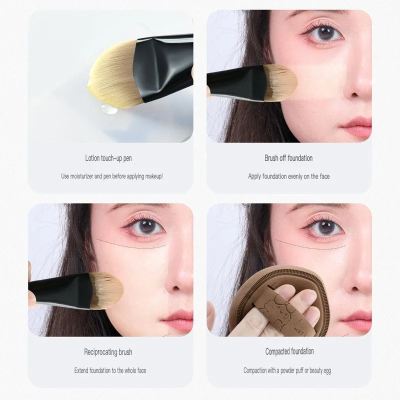 Tongue-Shaped Foundation Brush – Ultra-Thin, No Brush Marks Foundation Brush QXL