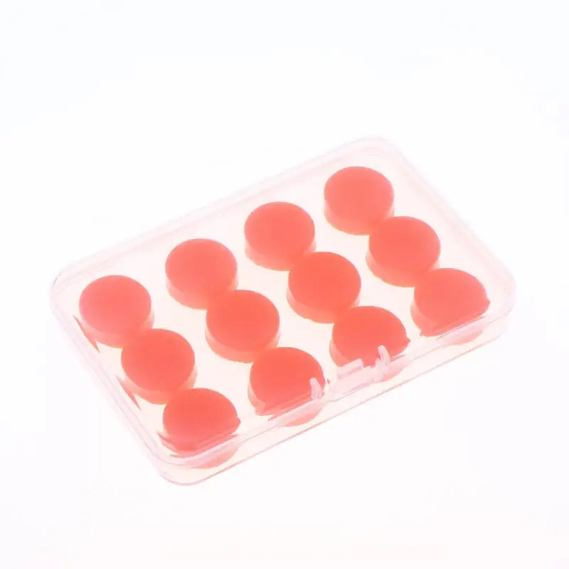 12-Pack Moldable Silicone Earplugs for Sleep & Swimming Silicone Earplugs QXL Orange