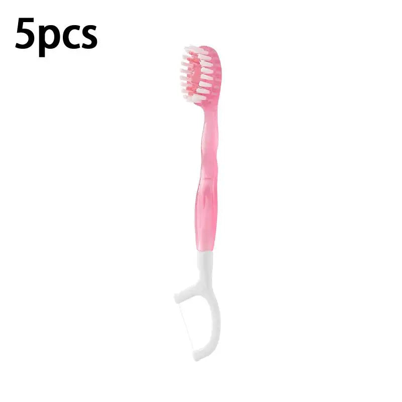 5-in-1 Disposable Toothbrush – Bursting Bead, Floss & Toothpick Disposable Toothbrush QXL one size A