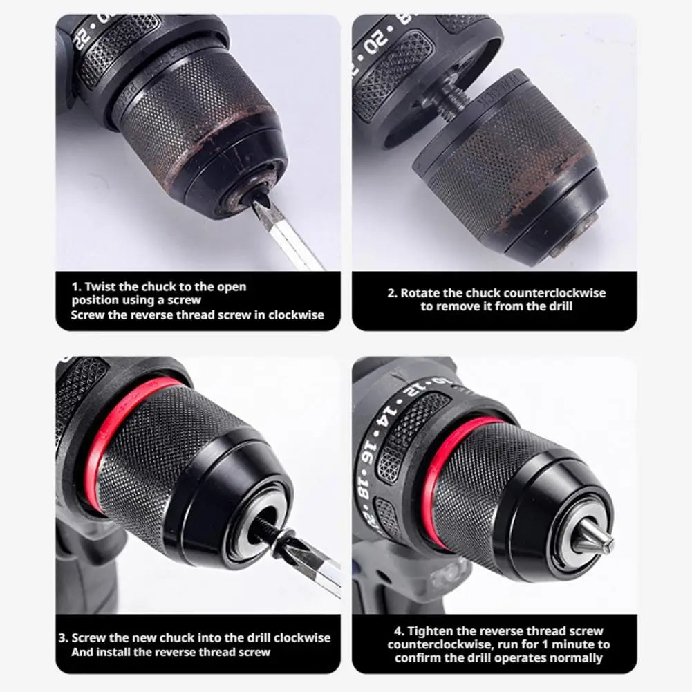 Keyless Ratchet Self-Locking Drill Chuck | 3-Jaw Metal Keyless Drill Chuck QXL