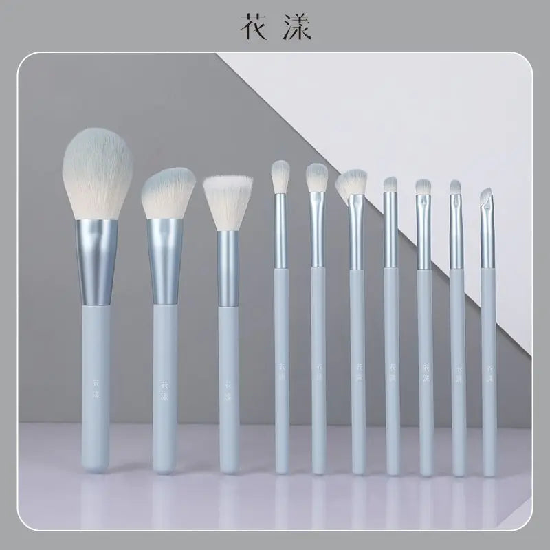 10-Pc Flower Makeup Brush Set | Soft Wool Fiber Bristles Makeup Brush Set QXL 10 brushes