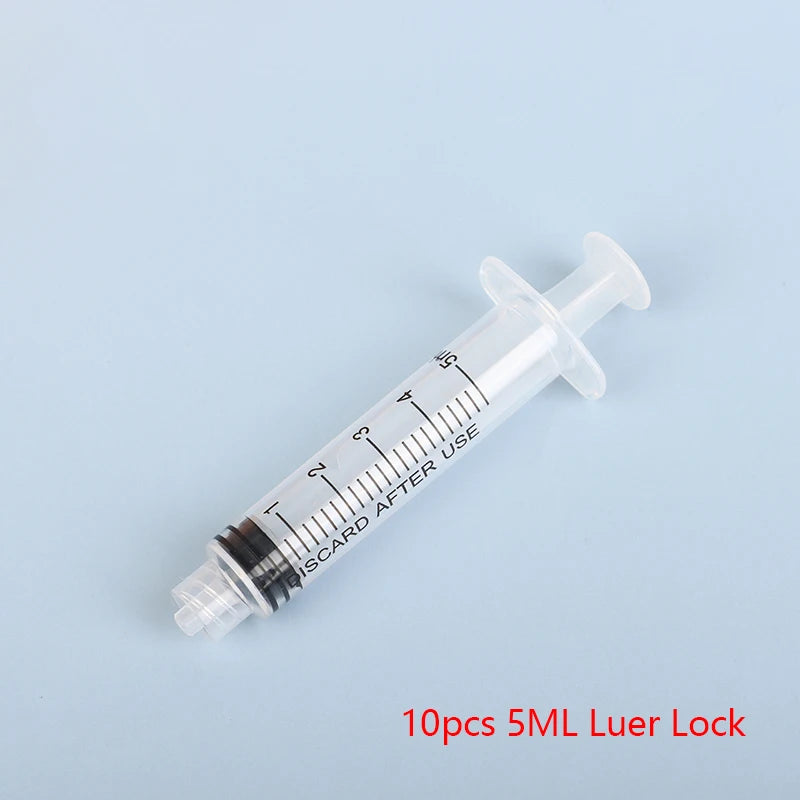 10-Pack Luer Lock Plastic Syringes 1–10ml | Measuring Set Plastic Luer Lock Syringes QXL 5ML