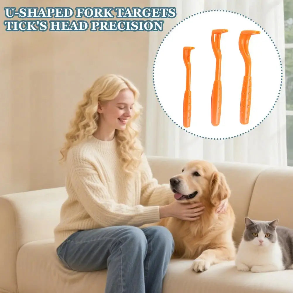 3-Pack Pet Tick Remover Clips for Dogs & Cats | 3 Sizes Pet Tick Remover QXL