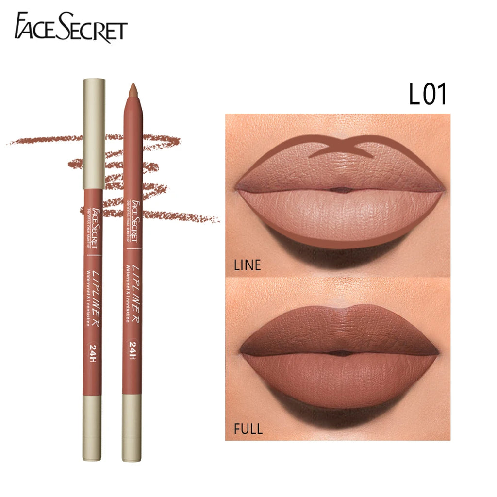 12-Color Waterproof Velvet Matte Lip Liner Pencil Set Lip Liner Pencil QXL L01