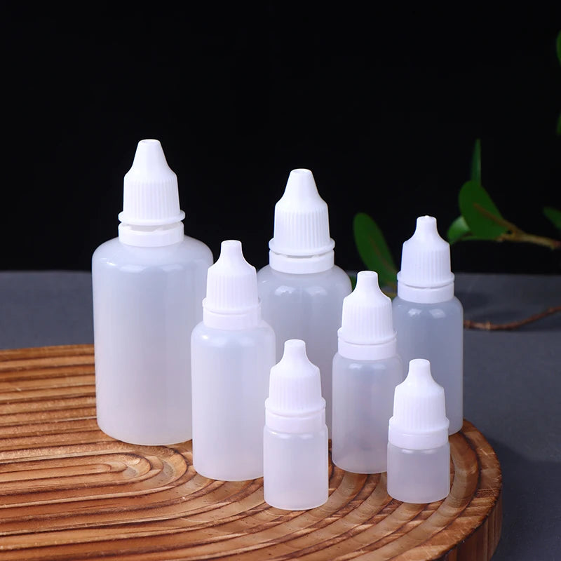 10-Pack Refillable Plastic Dropper Bottles 3–50ml Refillable Dropper Bottles QXL