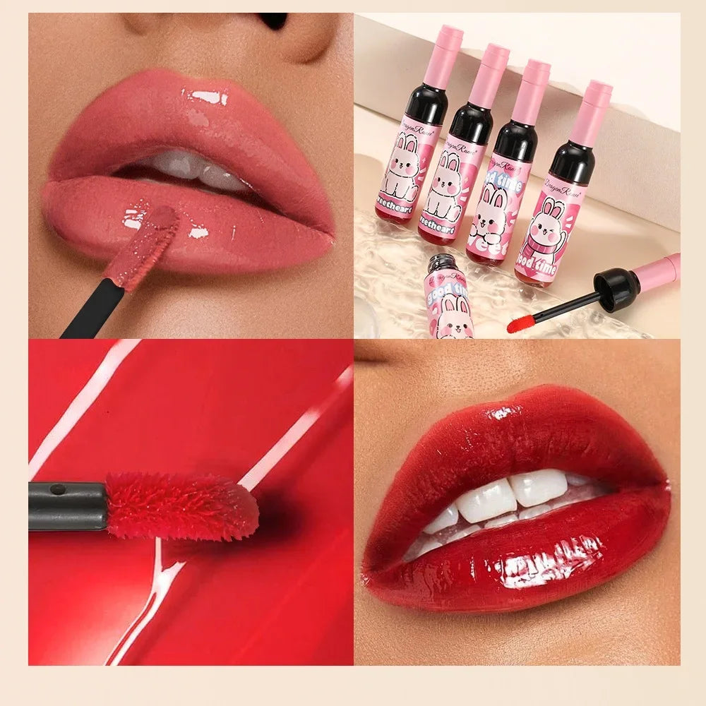 Dragon Ranee Wine Bottle Lip Gloss Set | 3-Pc Liquid Lipstick Liquid Lip Gloss Set QXL
