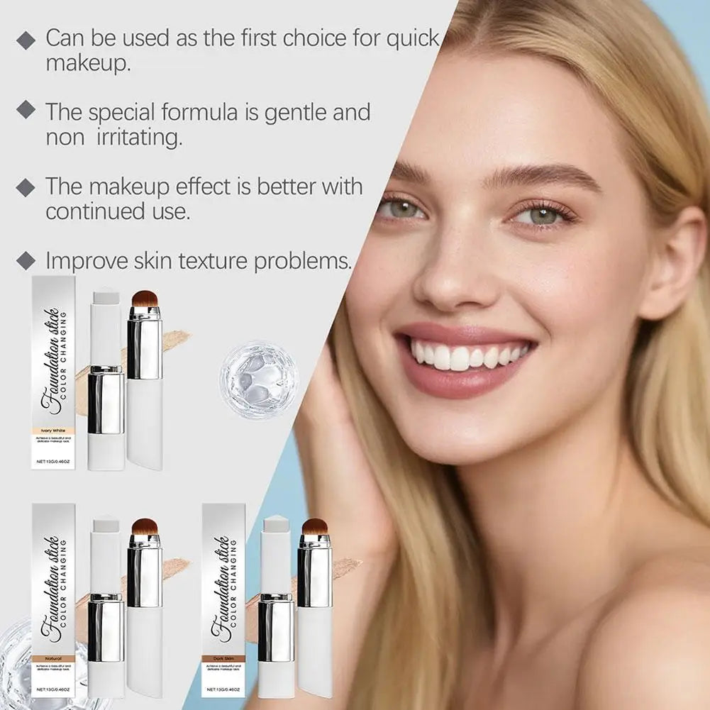Color-Changing Foundation Stick | Concealer All Skin Tones Foundation Stick QXL