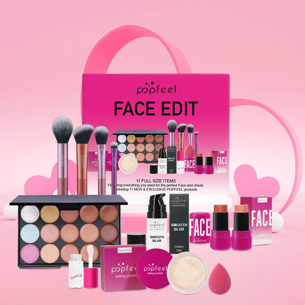 POPFEEL All-in-One Face Makeup Kit | Beginner Makeup Set Face Makeup Kit QXL