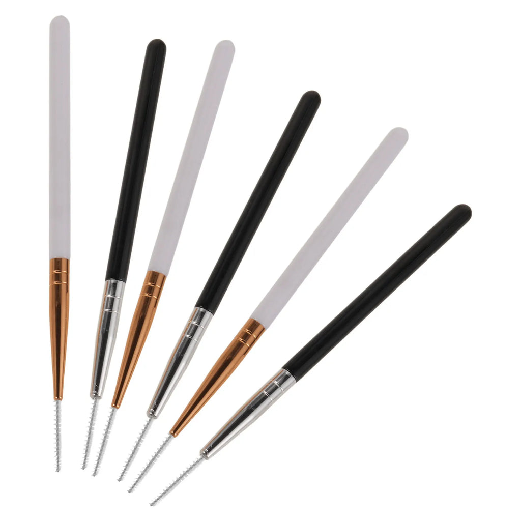 6-Pack Dual-Use Micro Eyebrow & Lash Extension Brush Set Eyebrow & Lash Brush QXL