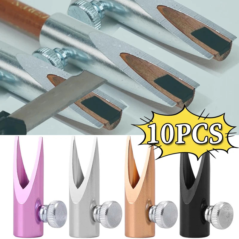 10-Pack Metal Eyebrow Pencil Sharpeners | Aluminum Alloy Eyebrow Pencil Sharpener QXL