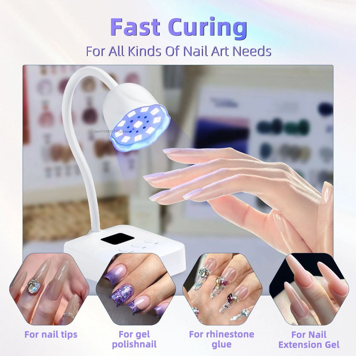 Portable USB UV LED Nail Lamp | Japanese Lotus Gel Dryer UV LED Nail Lamp QXL