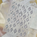 5D Nail Stickers – Vintage Key Heart Butterfly Retro Decals Nail Art Stickers QXL MS1019